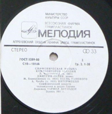 СИМФОНИЧЕСКАЯ МУЗЫКА КОМПОЗИТОРОВ АБХАЗИИ