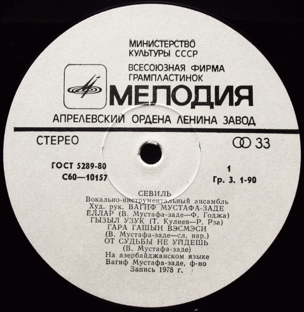 ВОКАЛЬНО-ИНСТР. АНСАМБЛЬ «СЕВИЛЬ / СЕВИЛ», худ. рук. B. Мустафа-заде (на азербайджанском языке)