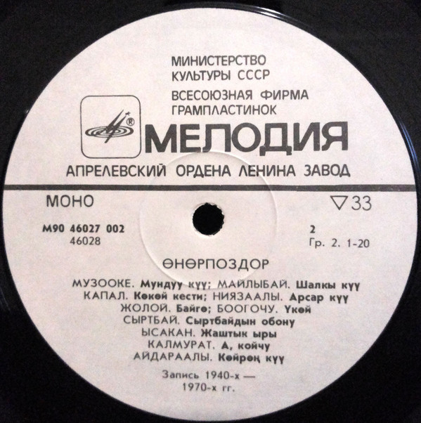 МЕЛОДИИ АЛА-ТОО (альбом № 2).