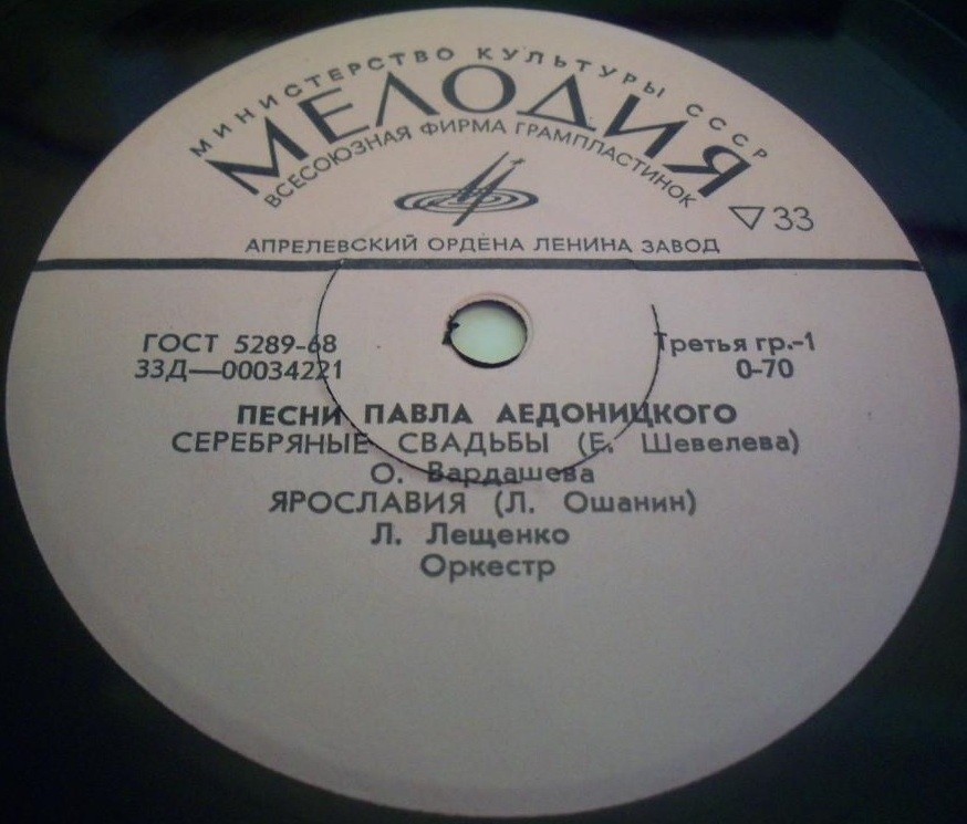 Песни Павла Аедоницкого