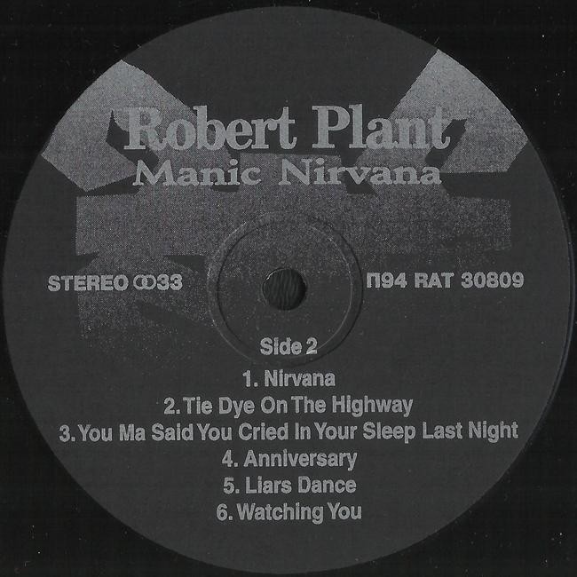 ROBERT PLANT. Manic Nirvana
