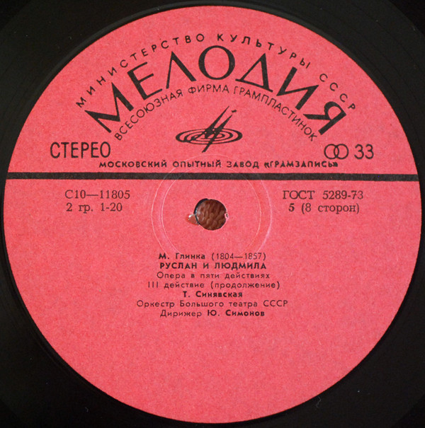 М. ГЛИНКА (1804—1857): «Руслан и Людмила», опера в пяти действиях