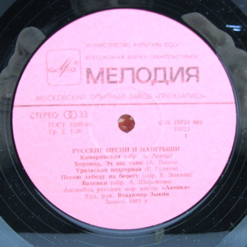 Ансамбль русских народных инструментов "АЮШКА", художественный руководитель Владимир Зыкин. Русские песни и наигрыши