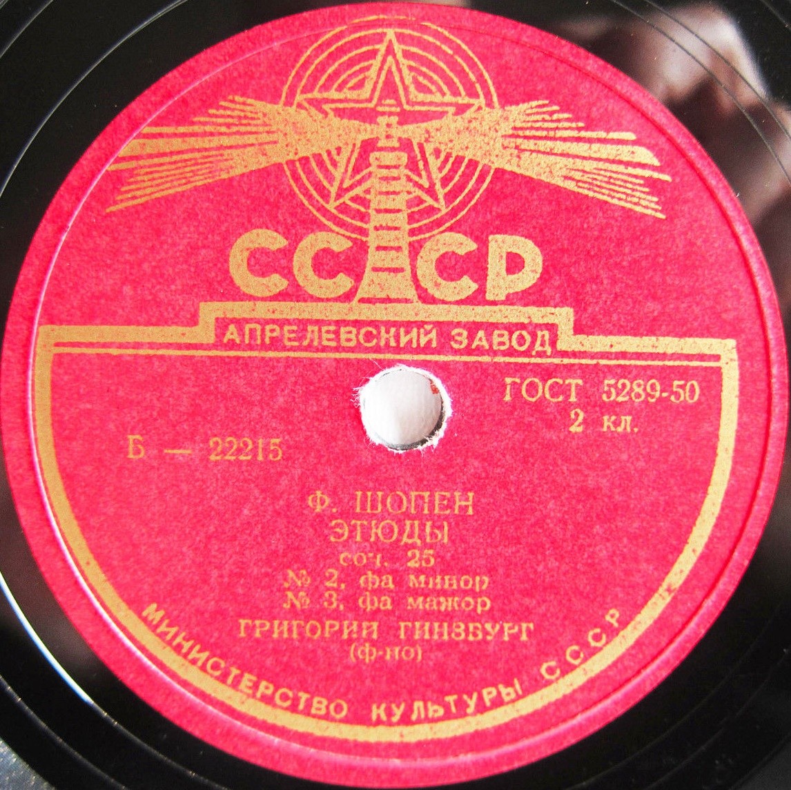 Ф. Шопен: Три этюда (Г. Гинзбург, ф-но)
