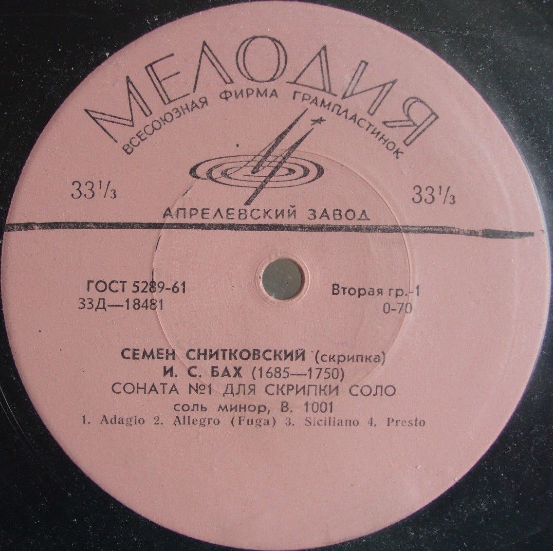 Семен СНИТКОВСКИЙ (скрипка)