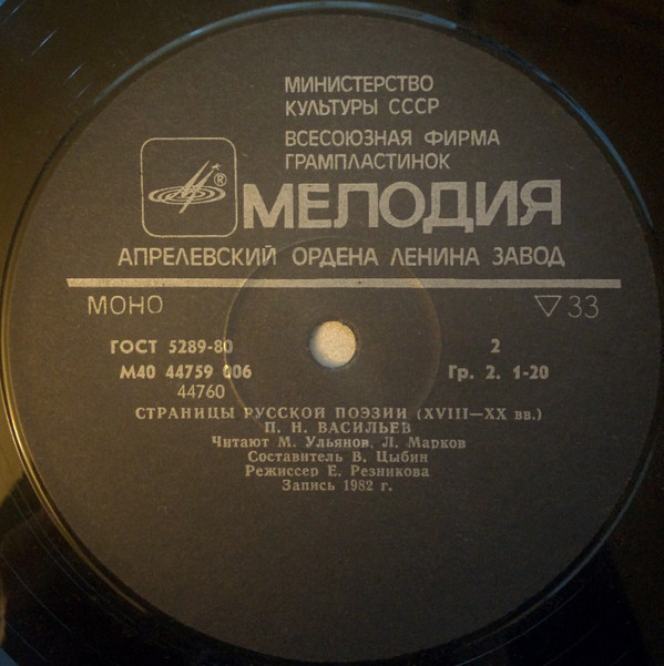 Страницы русской поэзии XVIII-XX в.в. А.А.Прокофьев. П.Н.Васильев
