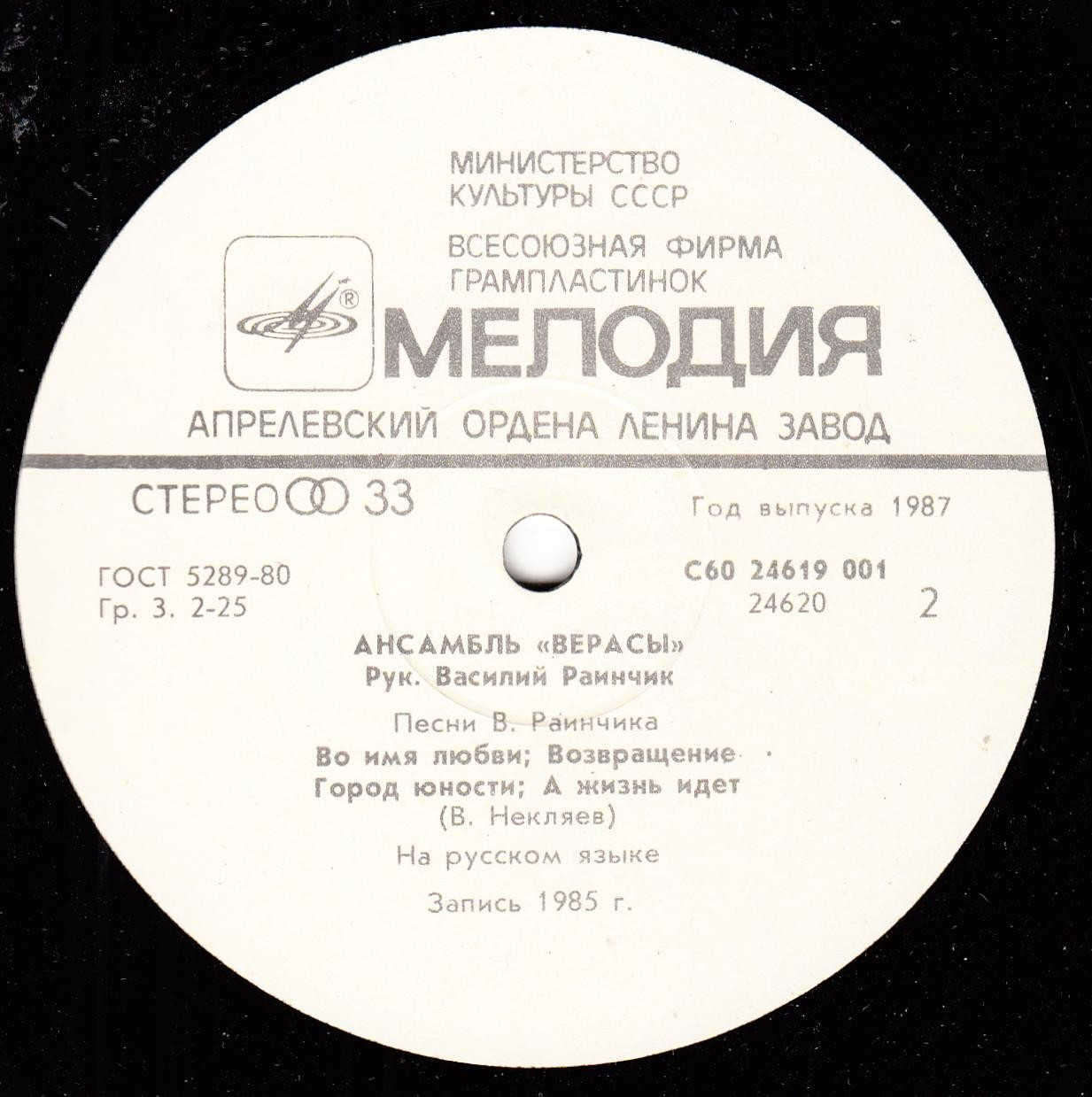 ВИА «Верасы» — Музыка для всех (1)