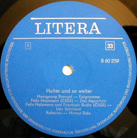 Heiter Und So Weiter [по заказу немецкой фирмы LITERA, 8 60 259]
