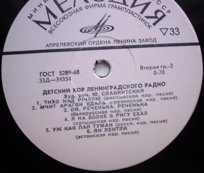 ДЕТСКИЙ ХОР ЛЕНИНГРАДСКОГО РАДИО