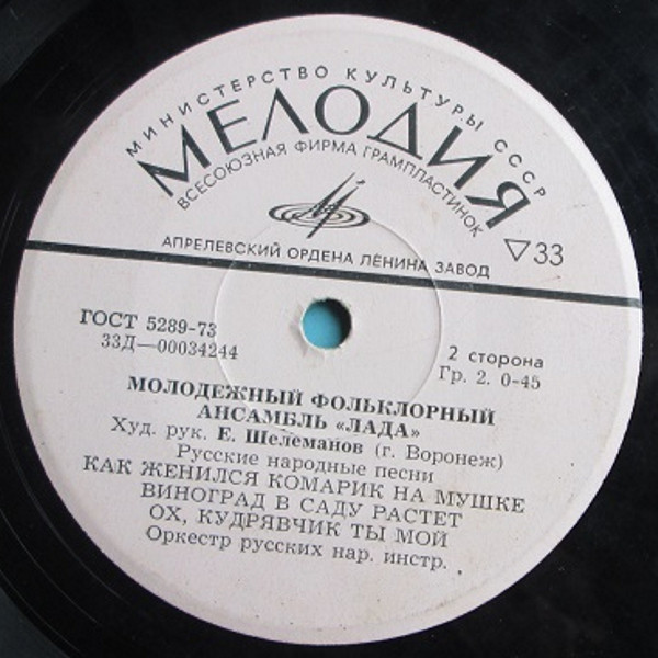 Молодежный фольклорный ансамбль "Лада", худ. рук. Е. Шалеманов (г.   Воронеж)