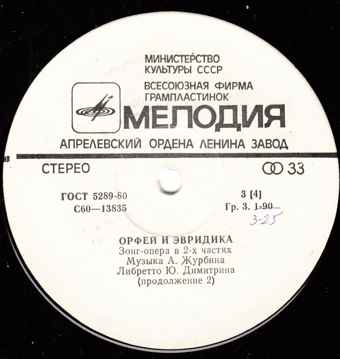 Орфей и Эвридика (Зонг-опера в 2-х частях)
