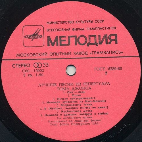Лучшие песни из репертуара Тома Джонса