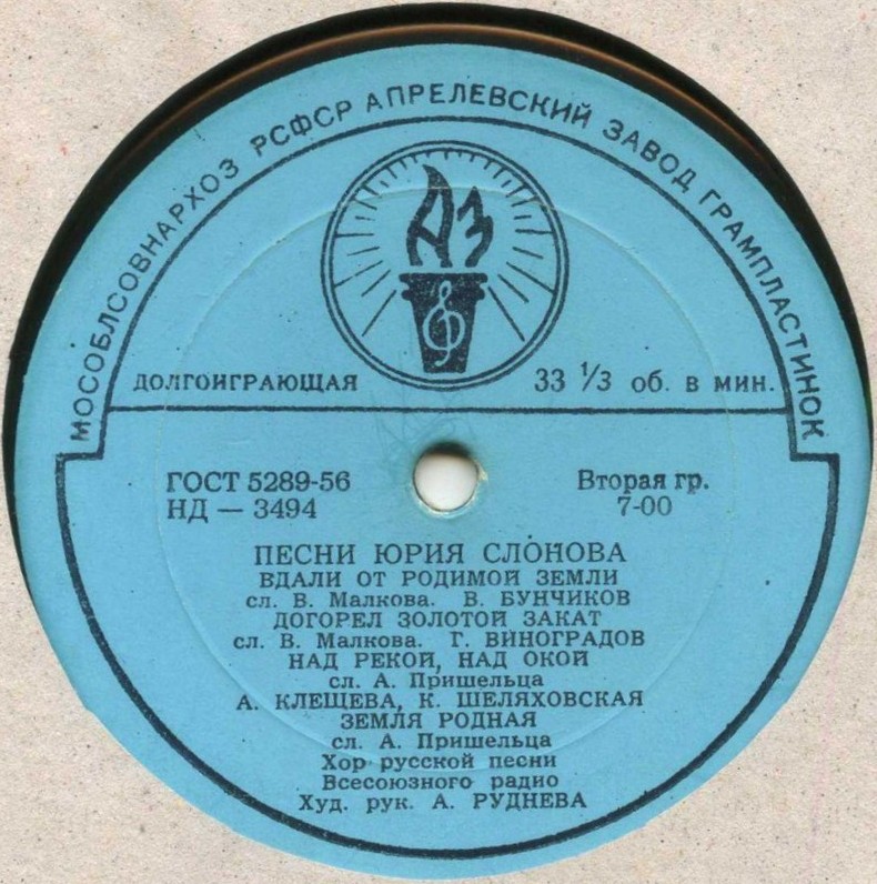 Песни Юрия Слонова