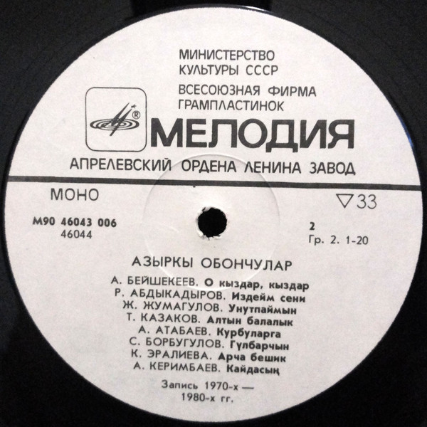МЕЛОДИИ АЛА-ТОО (альбом № 5).