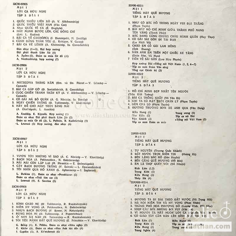 Tiếng Hát Quê Hương (10 пластинок)