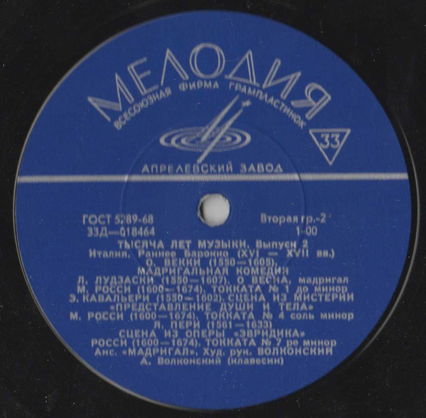Тысяча лет музыки (выпуск 2)
