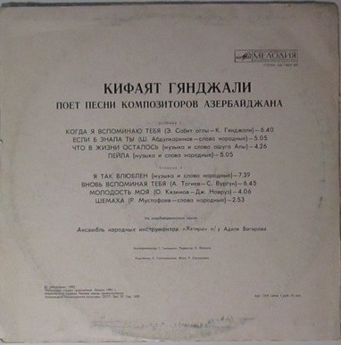 Кифаят ГЯНДЖАЛИ
