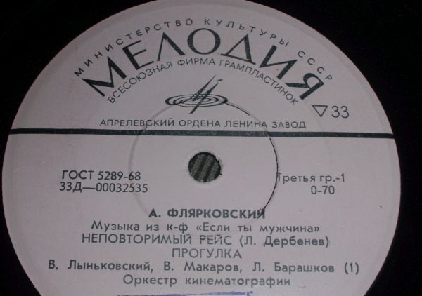 А. Флярковский ‎– Музыка из к-ф "Если ты мужчина"