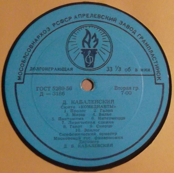 Д. Кабалевский: Концерт № 3 для ф-но с оркестром, Сюита "Комедианты"