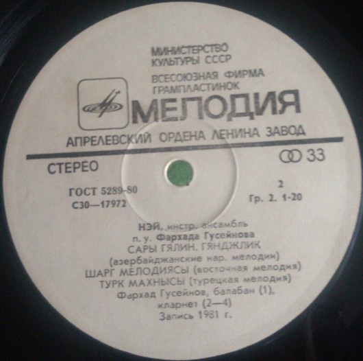 Инстр. ансамбль «НЭЙ» п/у Фархада Гусейнова