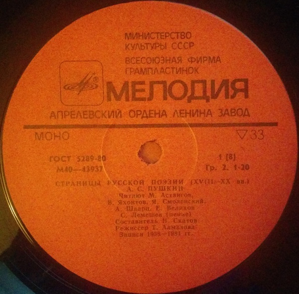 Страницы русской поэзии XVIII-XX вв. А.С.Пушкин