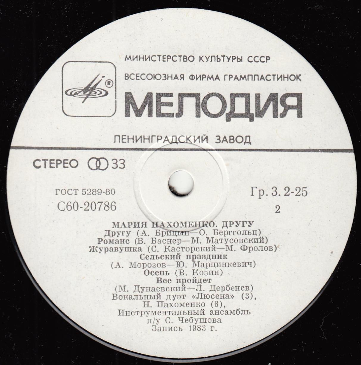 Мария ПАХОМЕНКО. "Другу"