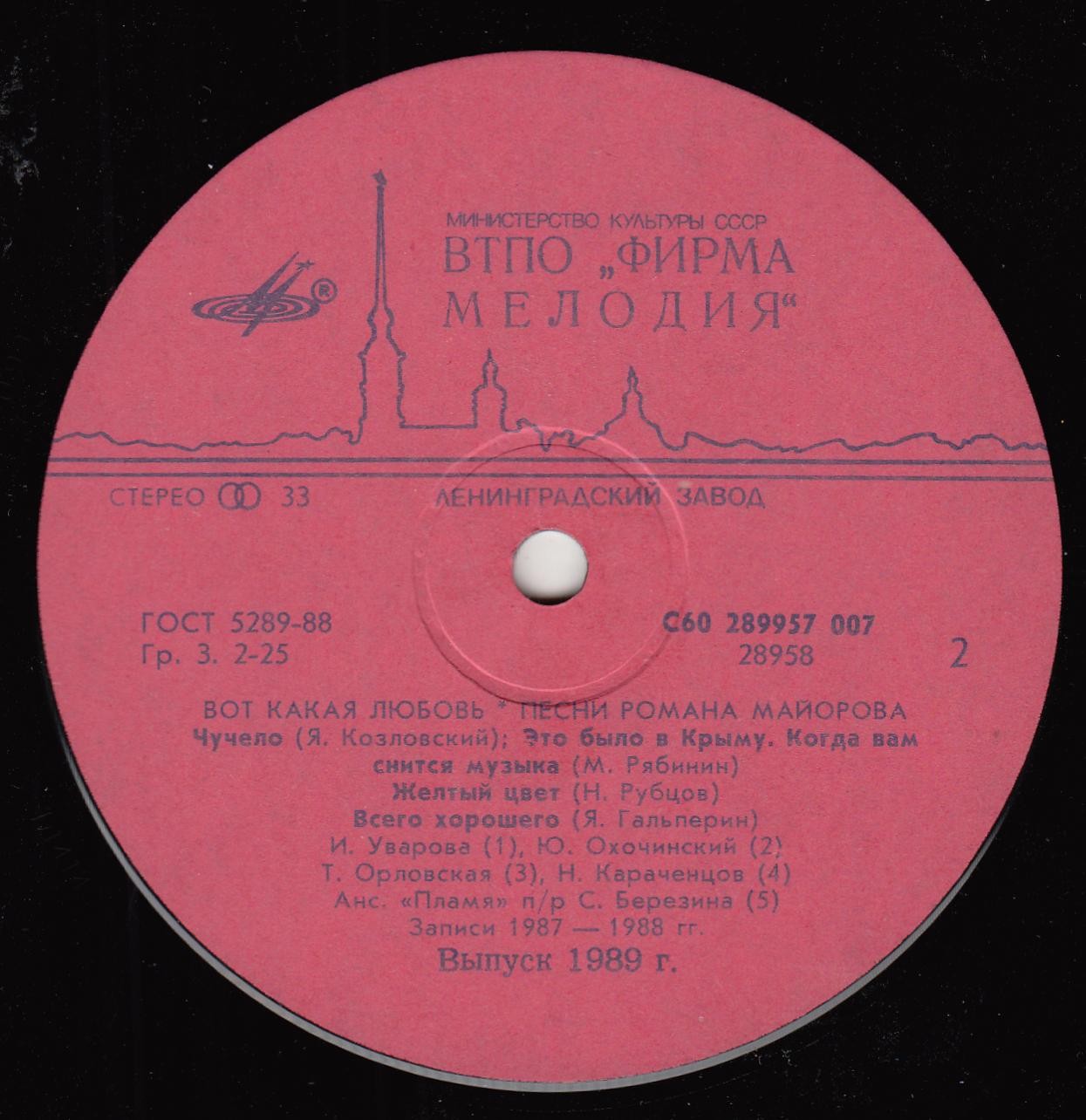 Р. МАЙОРОВ (1933–2003): «Вот какая любовь. Песни Романа Майорова»