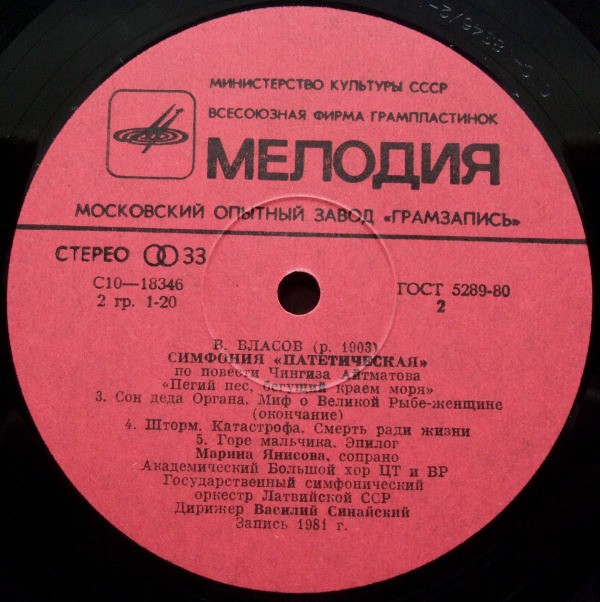 Владимир ВЛАСОВ (р. 1903). Симфония "Патетическая", дир. В. Синайский