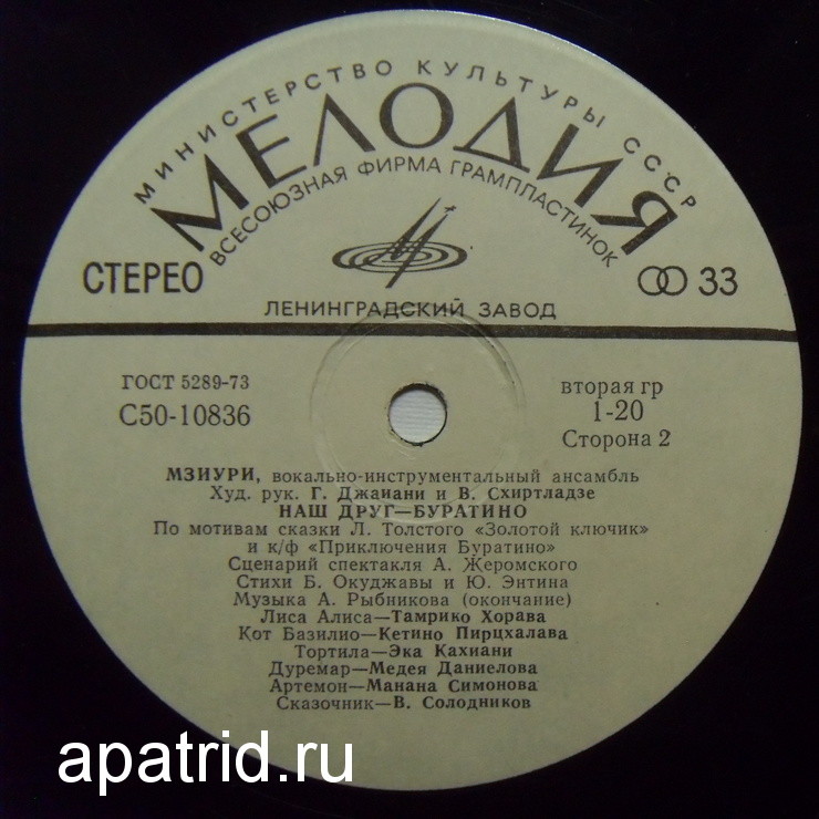 ВИА МЗИУРИ "Наш друг - Буратино"