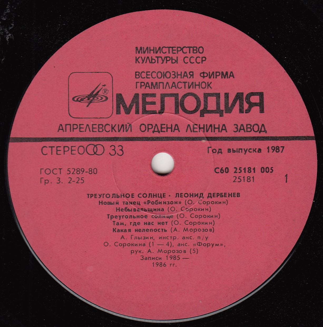 Леонид Дербенев. Треугольное солнце (Робинзон II)