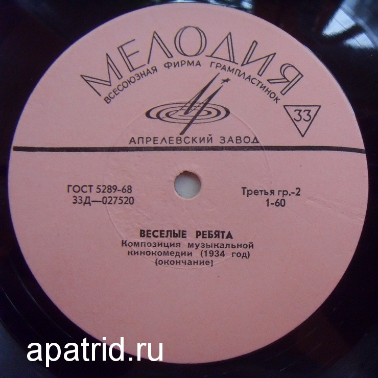 Композиция музыкальной кинокомедии «Весёлые ребята»