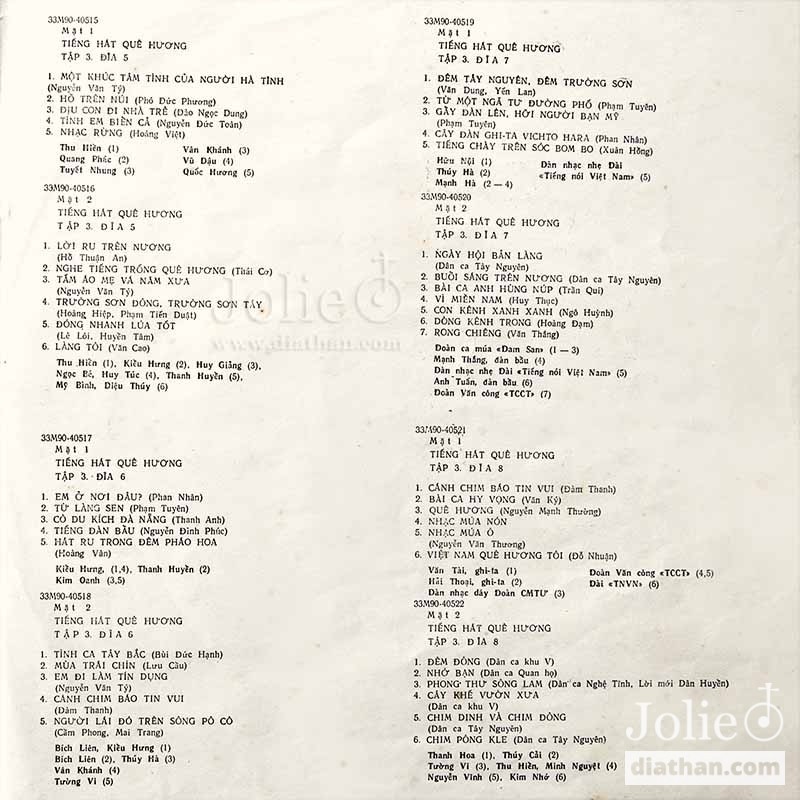 Tiếng Hát Quê Hương (10 пластинок)