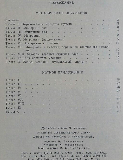 Развитие Музыкального Слуха. Пособие по одноголосному сольфеджио в грамзаписи