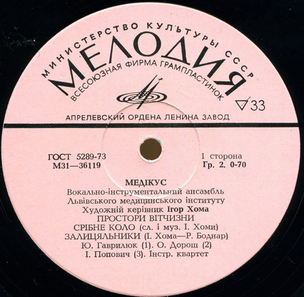 ВИА «МЕДIКУС» Львовского мед. института, худ. рук. И. Хома