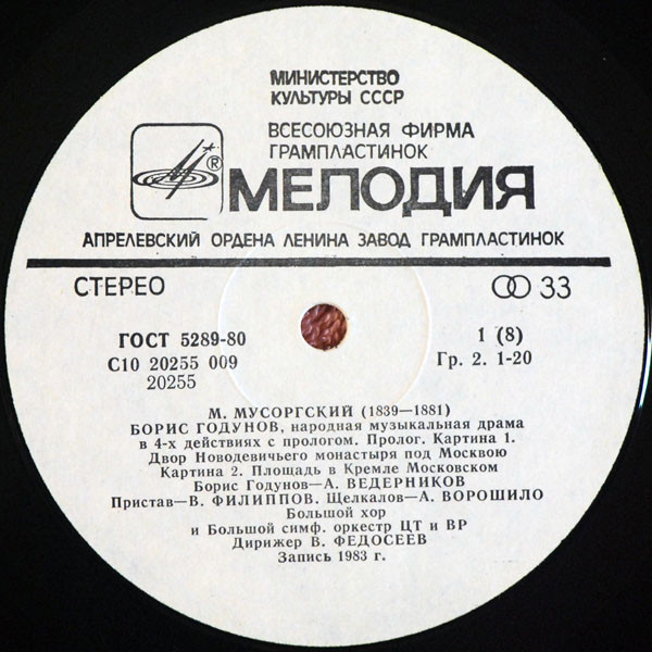 М. МУСОРГСКИЙ (1839-1881): «Борис Годунов», народная музыкальная драма в четырех действиях с прологом