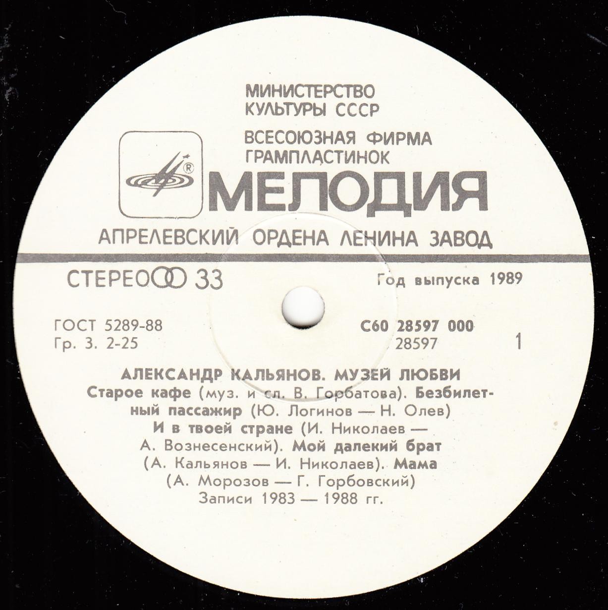 Александр КАЛЬЯНОВ. «Музей любви»