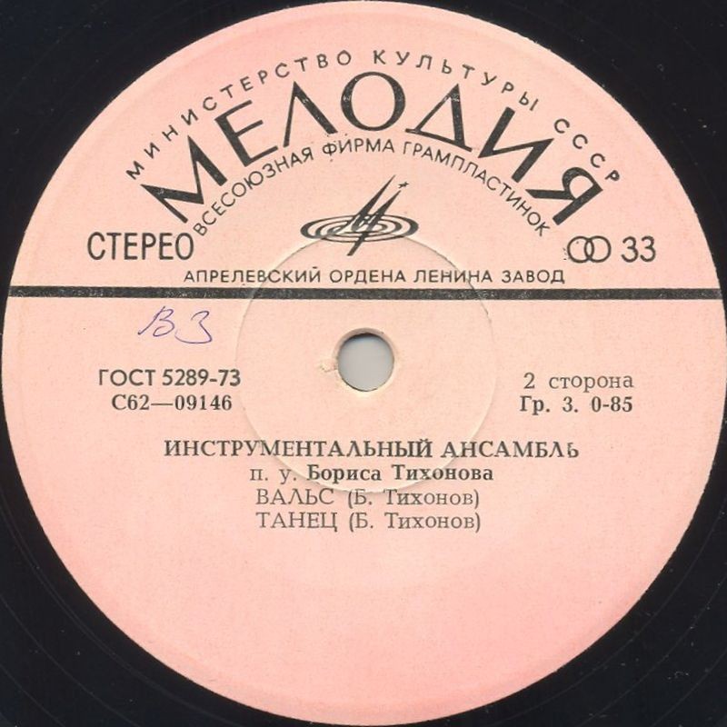 Инструментальный ансамбль п/у Бориса Тихонова