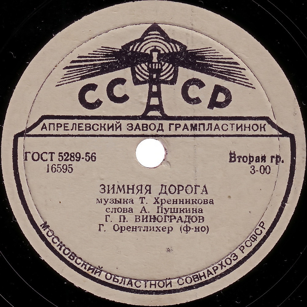 Г. Виноградов — Зимняя дорога / Погребок