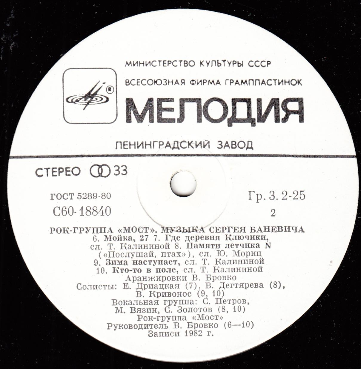 Рок-группа "Мост". Музыка Сергея Баневича