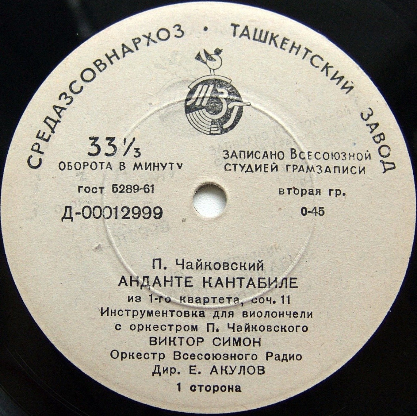 П. Чайковский. Играет Виктор Симон (виолончель)