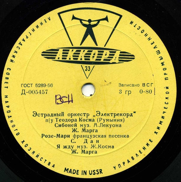 Эстрадный оркестр "Электрекорд" п/у Теодора Косма (Румыния)
