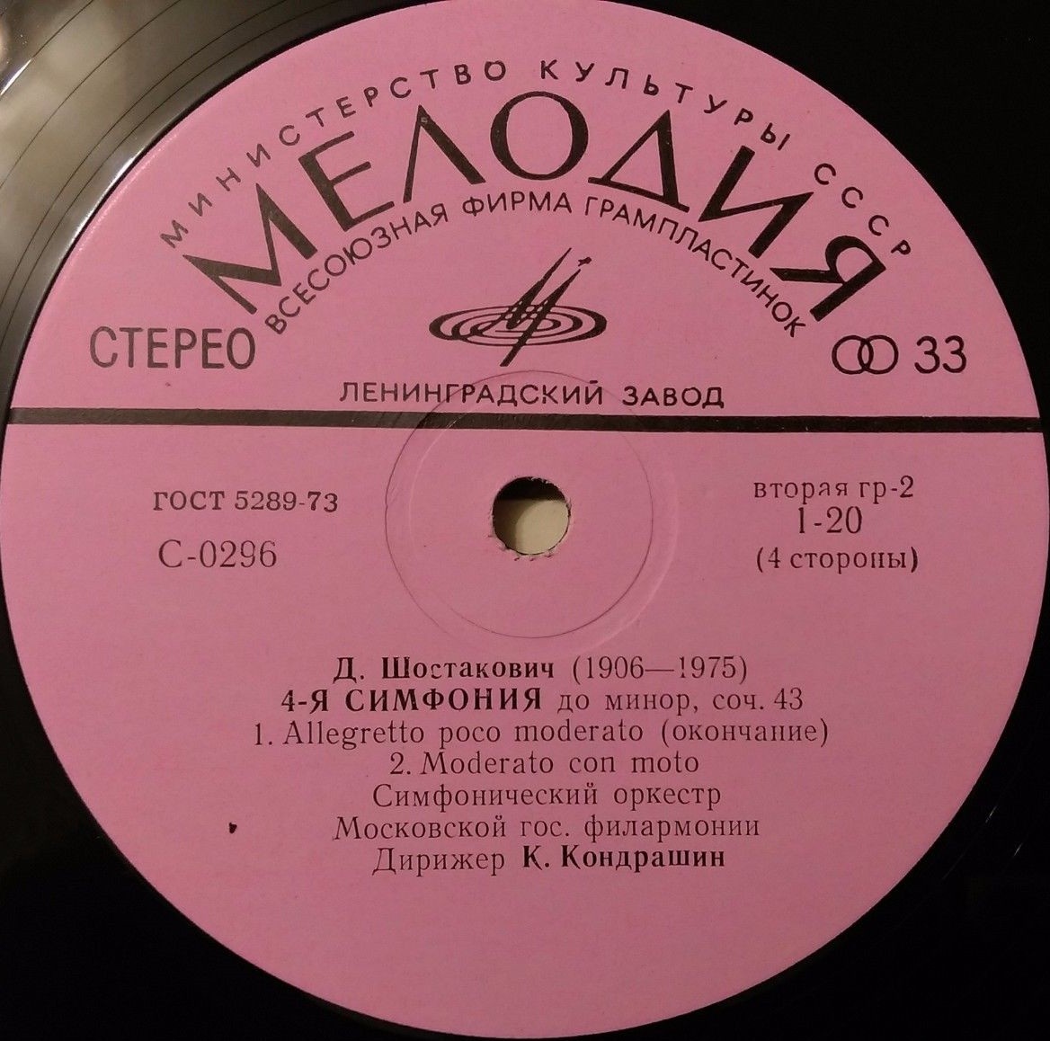 Д. ШОСТАКОВИЧ. Симфония № 4, Сюита из музыки к трагедии Шекспира "Гамлет"