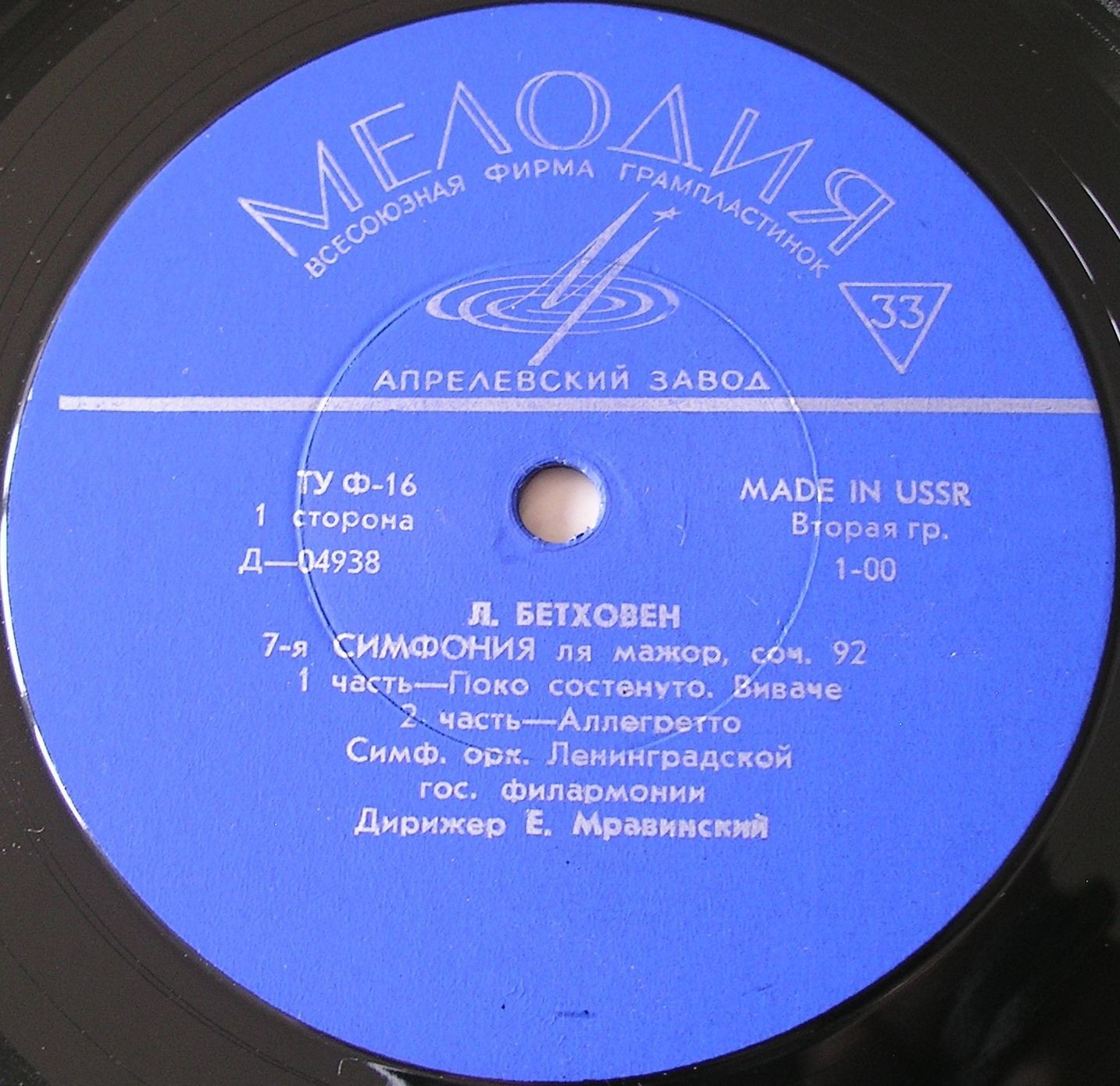 Л. БЕТХОВЕН (1770–1827) Симфония № 7 ля мажор, соч. 92 (Е. Мравинский)