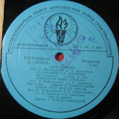 Песни о Ленине, Партии, Родине