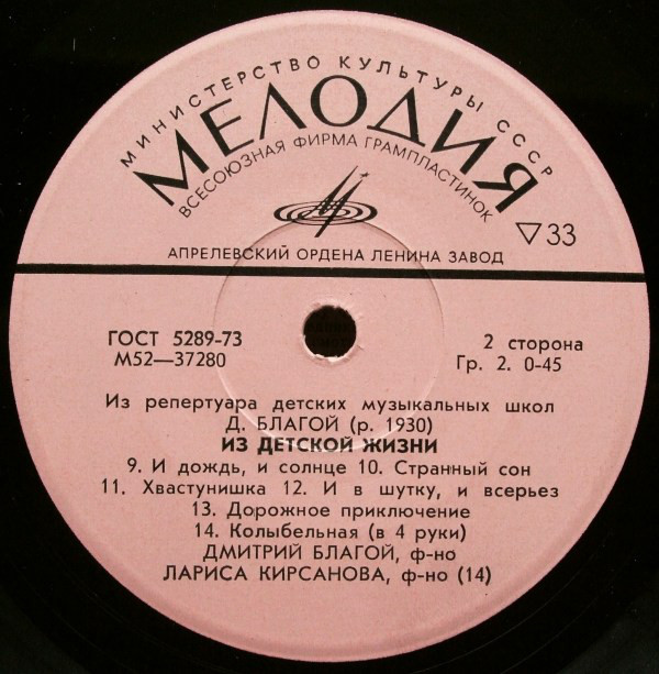 Дмитрий БЛАГОЙ. "Из детской жизни", пьесы для ф-но