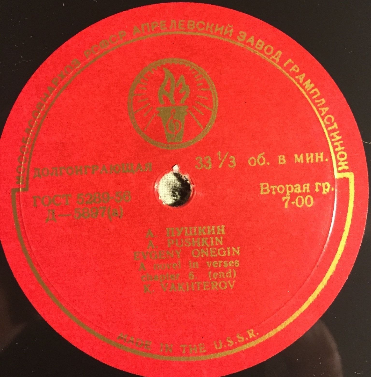 А. С. Пушкин. "Евгений Онегин", глава VI (роман в стихах). Читает К. Вахтеров