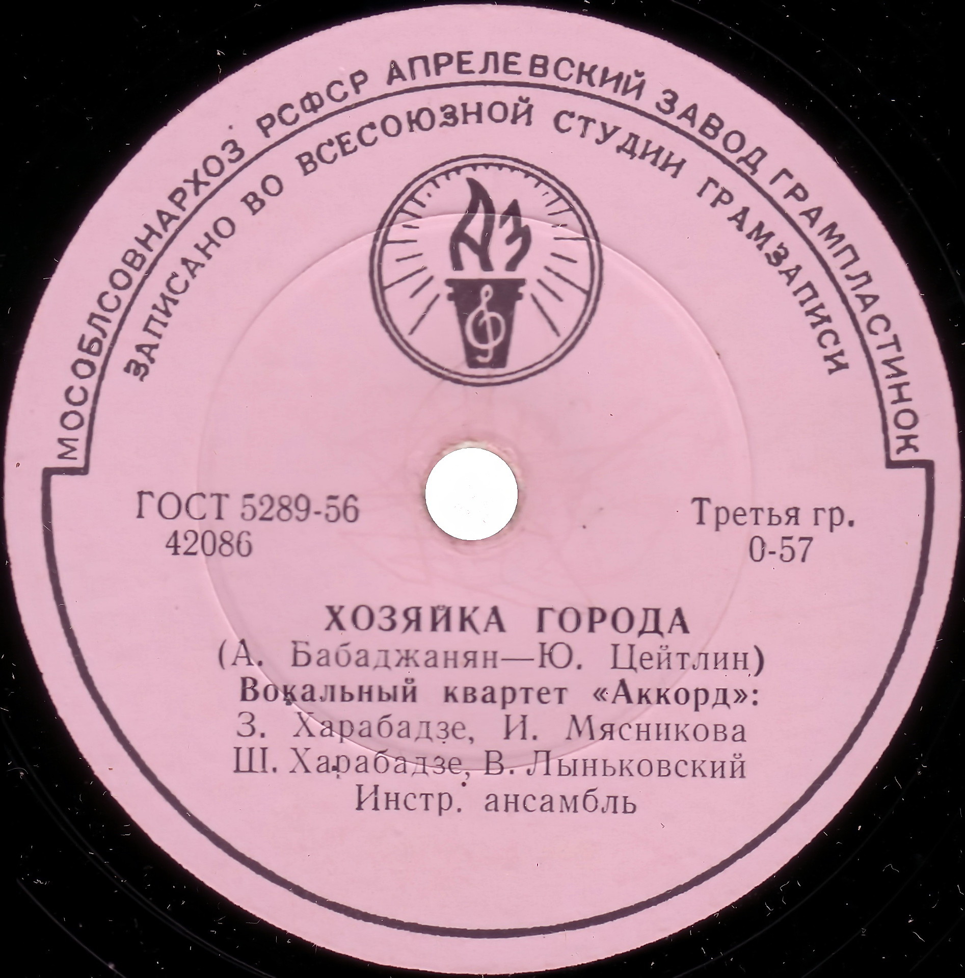 Вокальный квартет «Аккорд» – О Килиманджаро / Хозяйка города