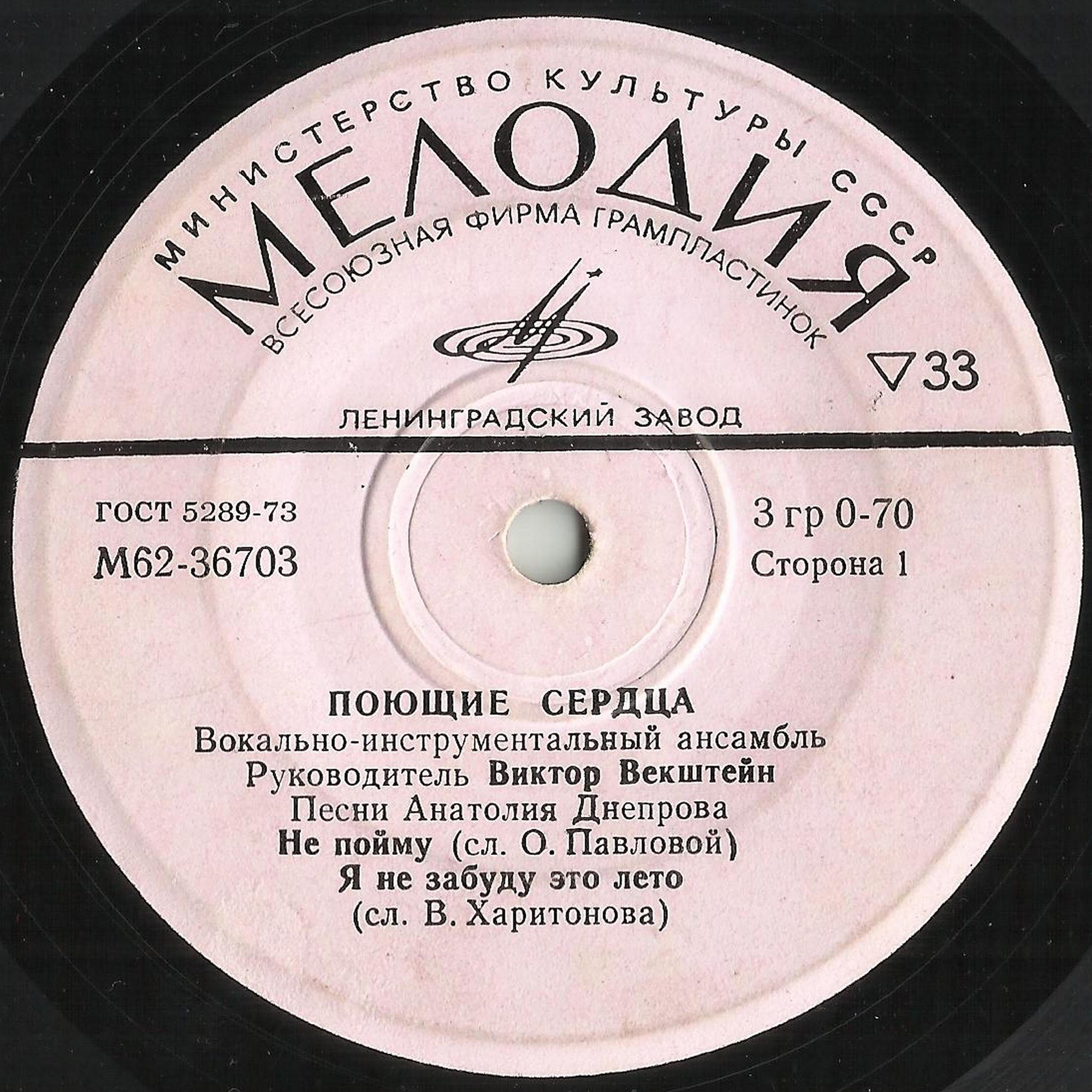 ВИА "ПОЮЩИЕ СЕРДЦА". Песни Анатолия Днепрова