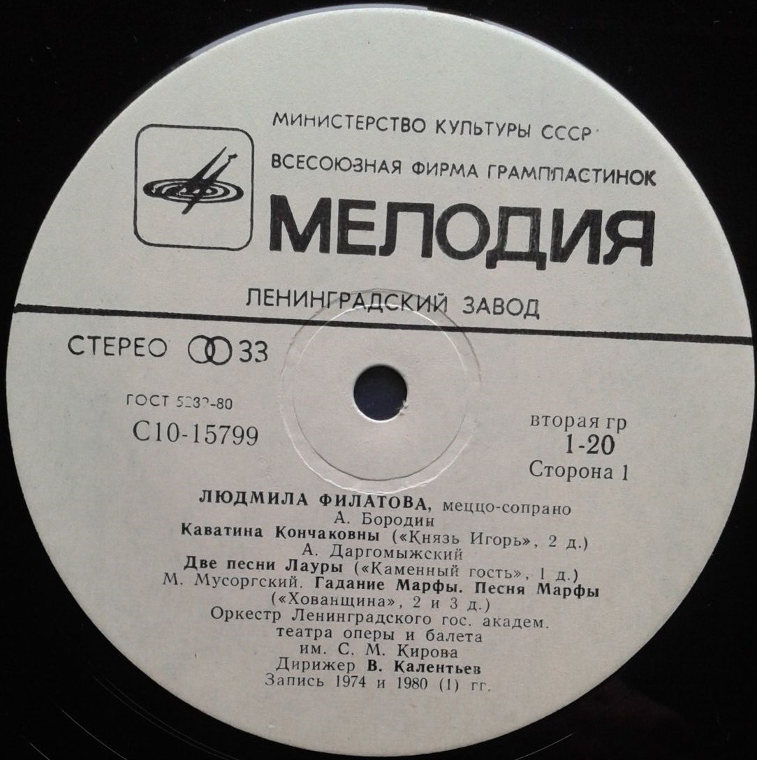 Людмила ФИЛАТОВА, меццо-сопрано / Николай ОХОТНИКОВ, бас