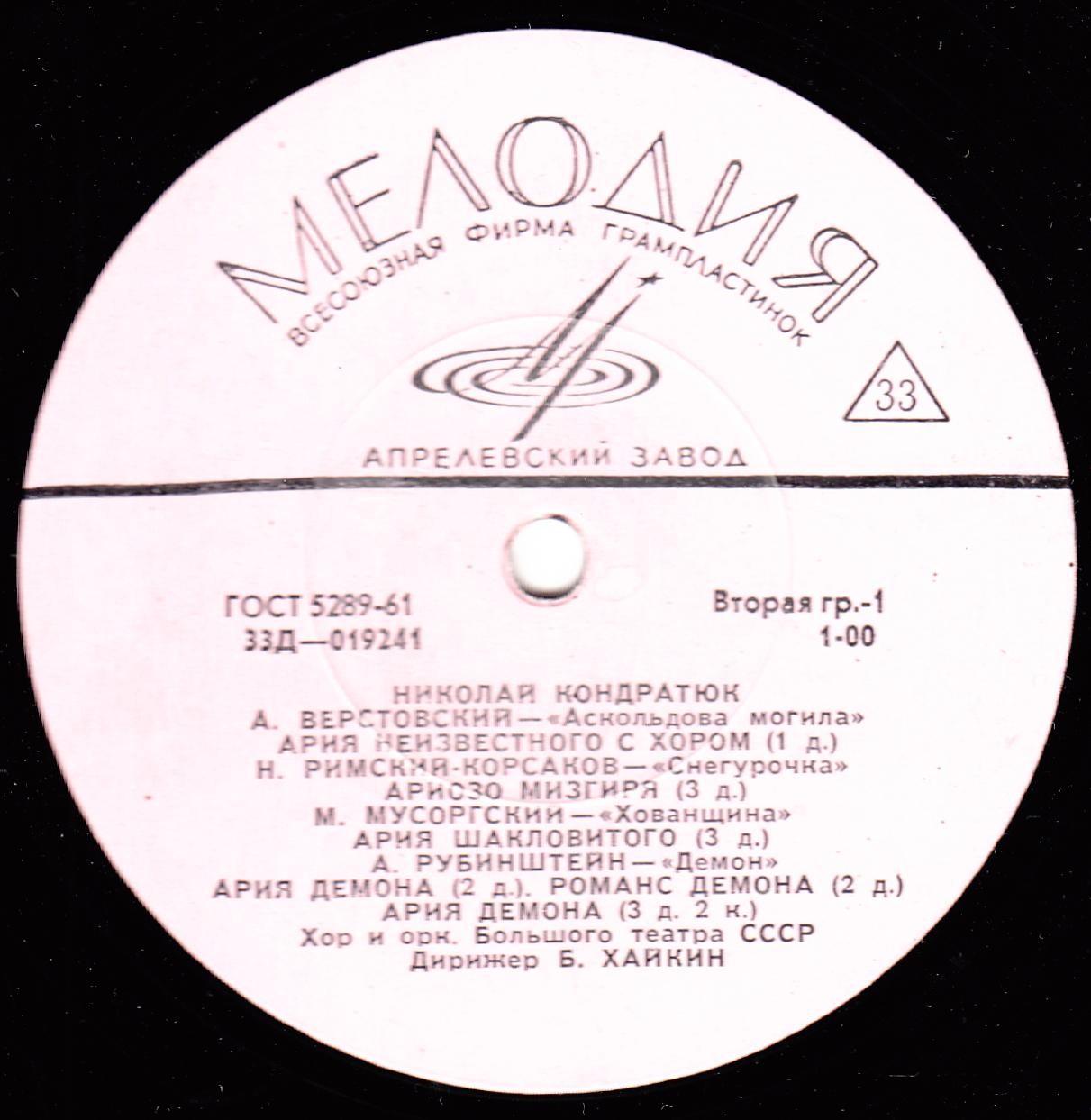 Николай КОНДРАТЮК, баритон. Арии из опер